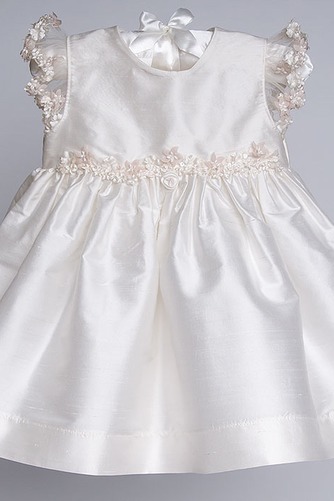 Satin Formell Applike Natürliche Taille Prinzessin Taufe Kleid - Seite 4