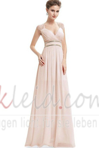 Abendkleid A-Linie Reißverschluss Ärmellos Chiffon Natürliche Taille - Seite 12