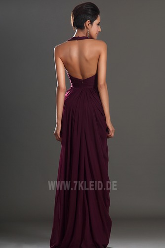 Glamouröse Natürliche Taille Chiffon Falte Mieder Sweep Zug Ballkleid - Seite 6