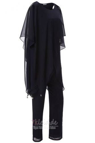 Schaufel Chiffon Mittelgröße Knöchellang Natürliche Taille Brautmutterkleid - Seite 1