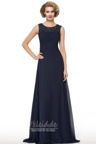 Luxus Pick-Ups Natürliche Taille Lange A-Linie Chiffon Brautmutterkleid - Seite 1