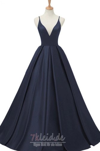 Elegant Tiefer V-Ausschnitt Spaghettiträger Sweep Zug Ballkleid - Seite 6