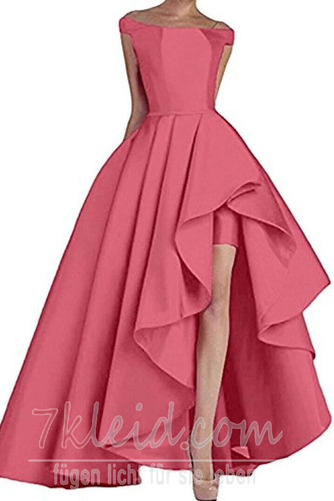 Ballkleid Schulterfrei Asymmetrisch Natürliche Taille Romantisch - Seite 12