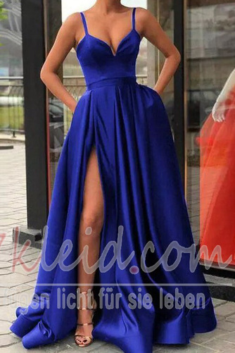 Abendkleid Ärmellos Vorne Geschlitzt Natürliche Taille Elegant - Seite 5