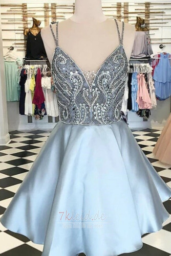 V-Ausschnitt Glamouröse Kurz Natürliche Taille Jahr 2019 Cocktailkleid - Seite 3