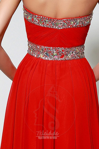 Luxus Rückenfrei Ärmellos A-Linie Sommer Chiffon Abendkleid - Seite 5