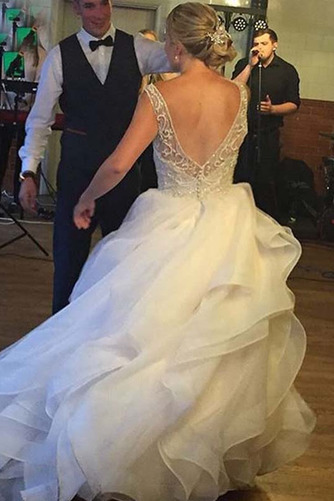 Brautkleid Reißverschluss Sanduhrförmig Formell Organza A-Linie - Seite 4