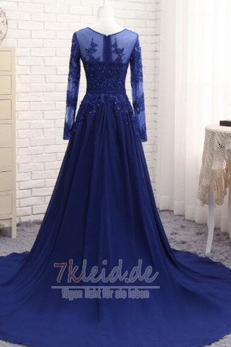 Natürliche Taille Juwel Spitzen-Overlay Spitze A-Linie Abendkleid - Seite 6