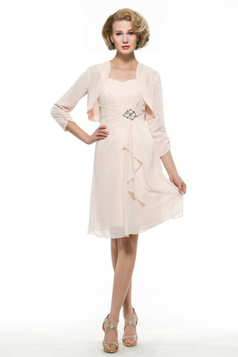 Breiten Tragegurten Natürliche Taille A-Linie Chiffon Brautmutterkleid - Seite 1