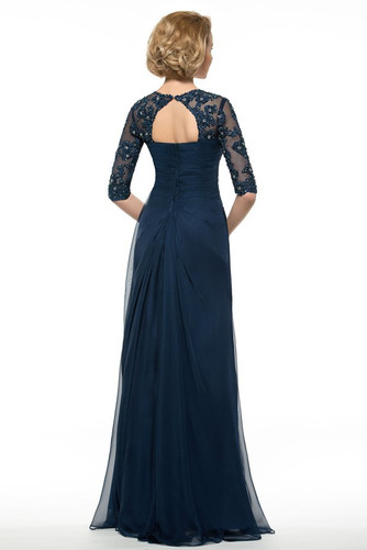 Spitzen-Overlay Natürliche Taille Pick-Ups Falte Mieder Brautmutterkleid - Seite 3