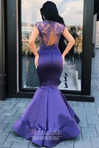 Abendkleid Meerjungfrau Bodenlang Natürliche Taille Formell Bateau - Seite 3