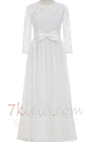 Blumenmädchenkleid A-Linie Sweep Zug Elegant Mittelgröße Juwel Frühling - Seite 5