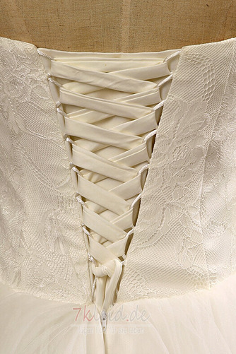 Brautkleid Tüll Natürliche Taille Frühling Formell Rücken Schnürung - Seite 5