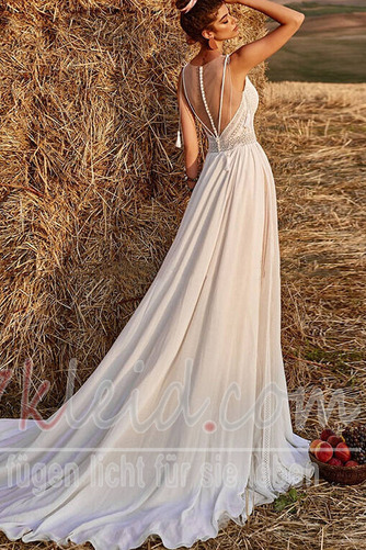 Brautkleid Applike A-Linie Strand Herbst Jahr 2023 Natürliche Taille - Seite 2