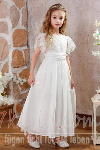 Blumenmädchenkleid Juwel Lockere Ärmel Frühling Knöchellang Natürliche Taille - Seite 3