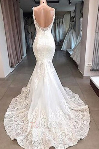 Klassiker Applike Spitzen-Overlay Meerjungfrau Jahr 2019 Brautkleid - Seite 2