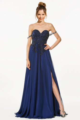 Natürliche Taille Elegant Ärmellos Drapierung A-Linie Ballkleid - Seite 1