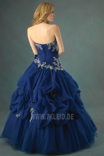 Ärmellos Klassiker Frühling Falte Mieder Bördeln Tüll Ballkleid - Seite 2