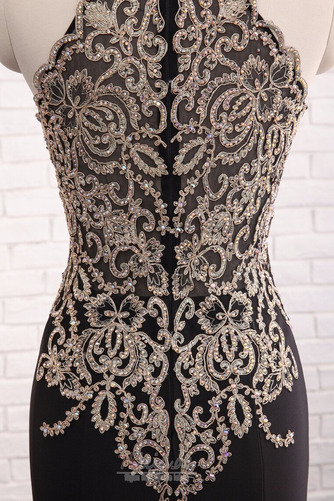 Abendkleid Spitze Spitzen-Overlay Formell Bodenlang Juwel Ärmellos - Seite 9