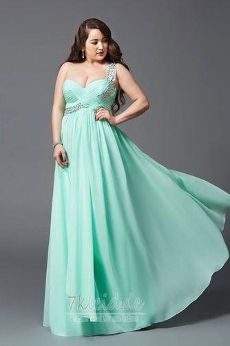 Natürliche Taille Ärmellos Elegant Chiffon A-Linie Abendkleid - Seite 1