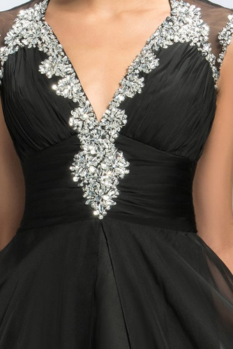 Schmuck dekorativ Mieder Chiffon Umgedrehtes Dreieck Drapierung Sexy Abendkleid - Seite 5