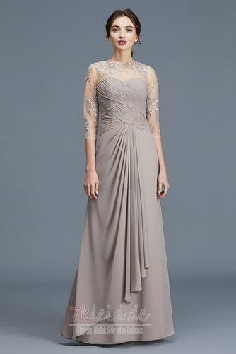 Durchsichtige Ärmel A-Linie Natürliche Taille Sommer Formell Brautmutterkleid - Seite 3