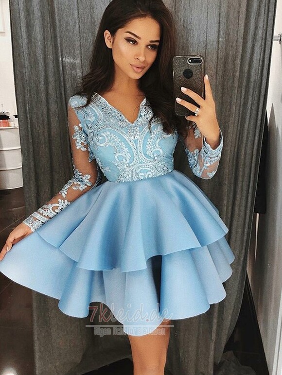 Image: https://www.7kleid.com/p/a-ksay8dxn6-e9/spitzen-overlay-v-ausschnitt-spitze-a-linie-schick-jahr-2019-cocktailkleid.jpg Blau cocktailkleider