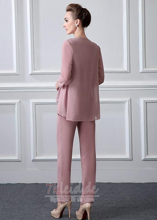 Drapierung Mit Jacke Luxus Natürliche Taille Spitzen-Overlay Hosenanzug Kleid
